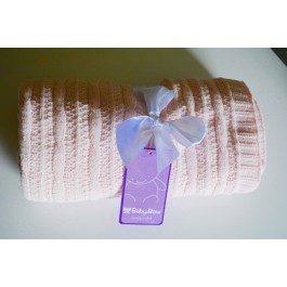 Knitted Baby Blanket - Pink