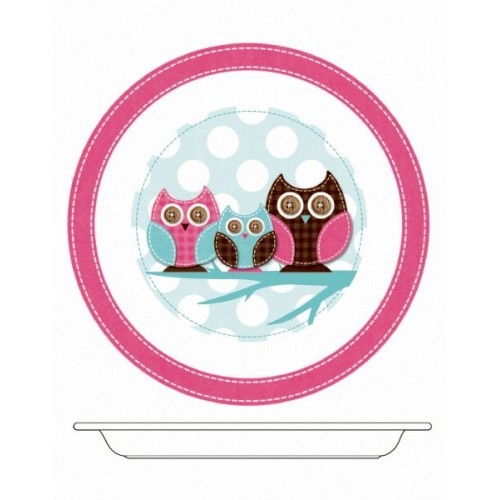 Stitched Up Owl Plate
