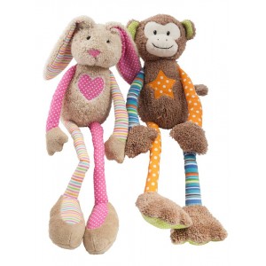 Lottie (Bunny) and Louie (Monkey)